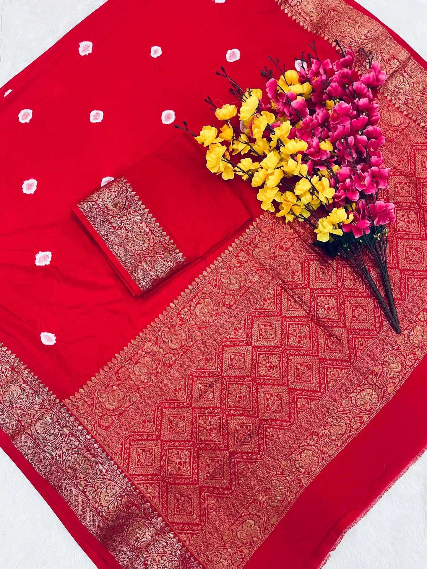 Kanjivaram Silk Printed Saree