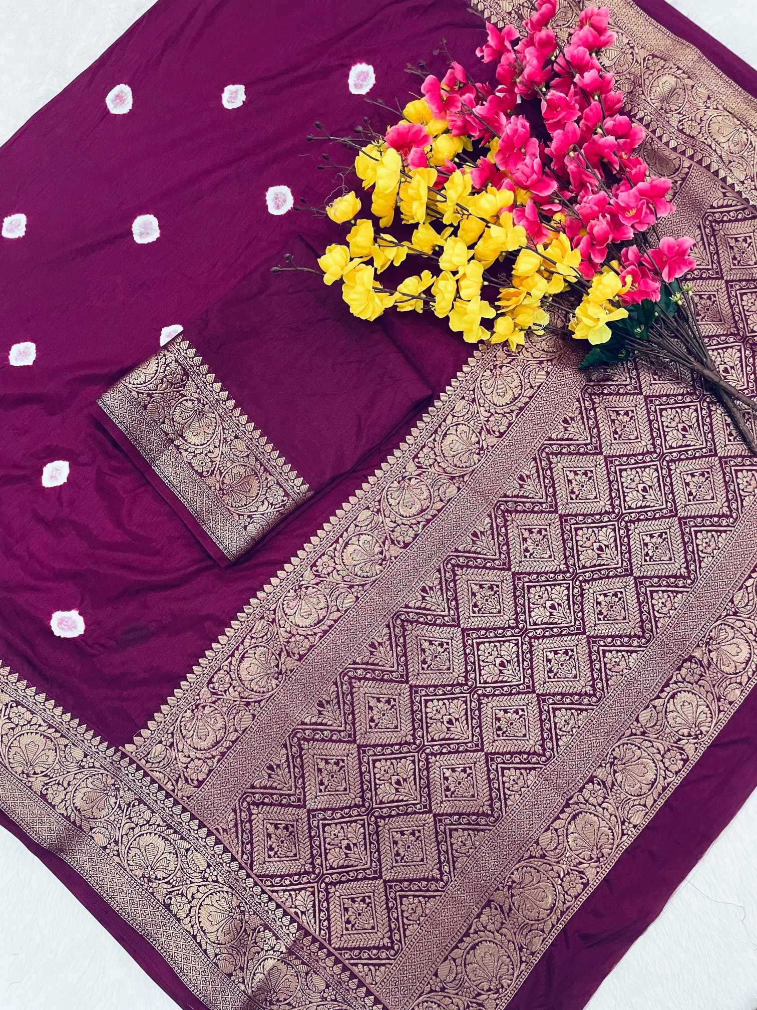 Kanjivaram Silk Printed Saree