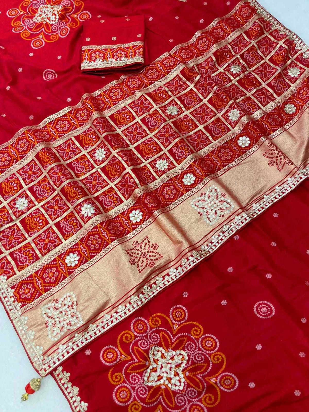 Gajji Silk Printed Saree