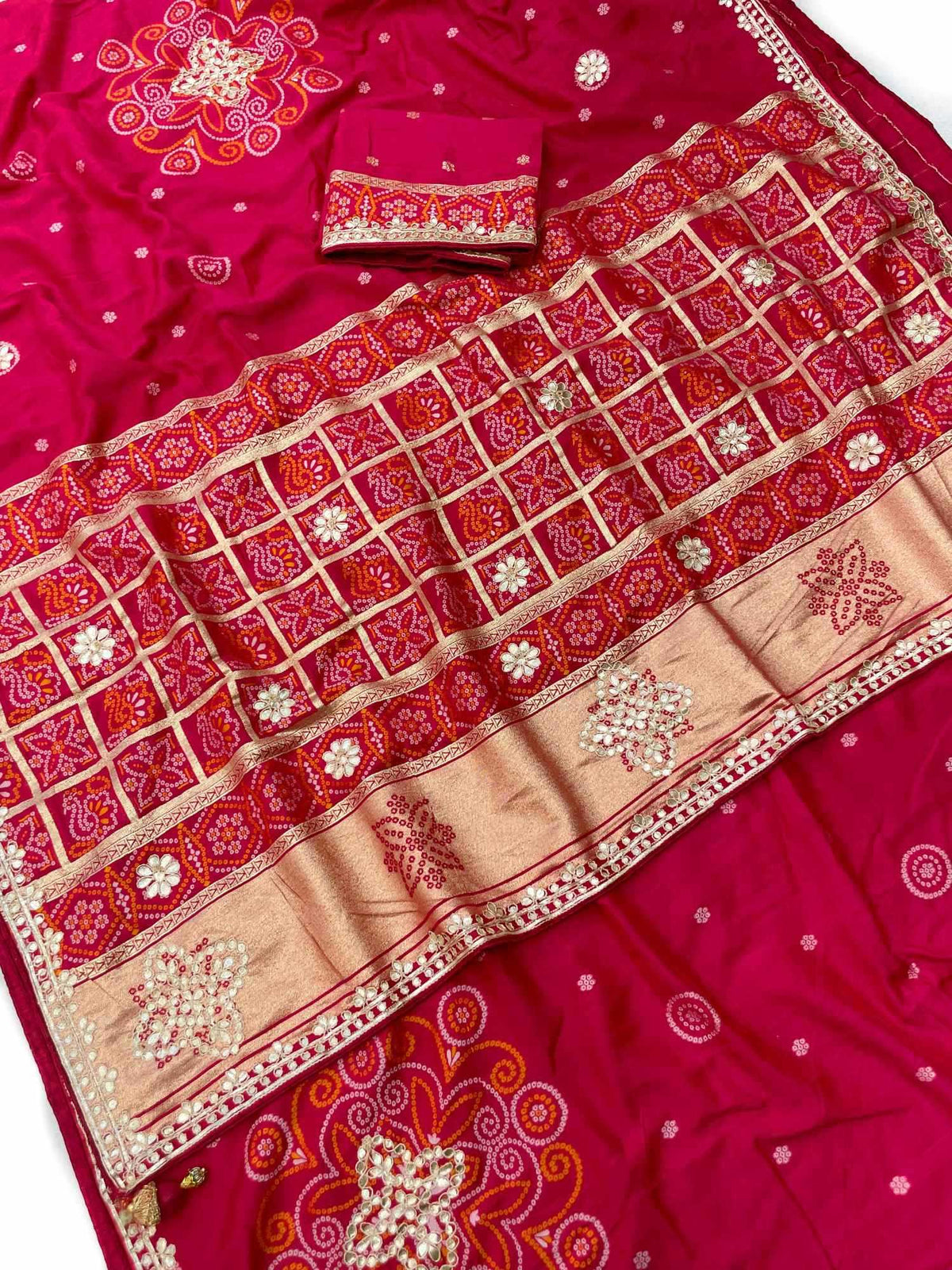 Gajji Silk Printed Saree