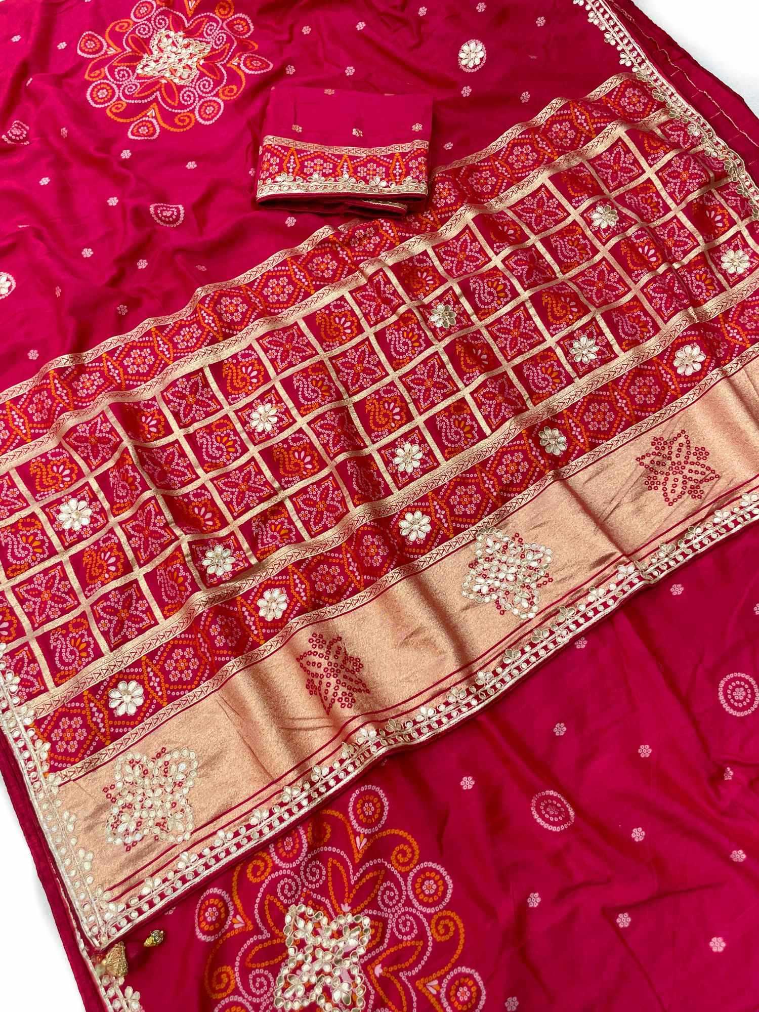 Gajji Silk Printed Saree