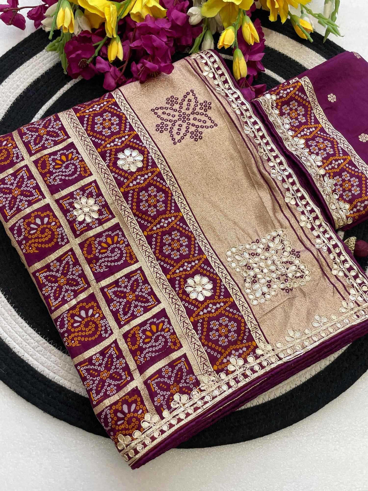 Gajji Silk Printed Saree