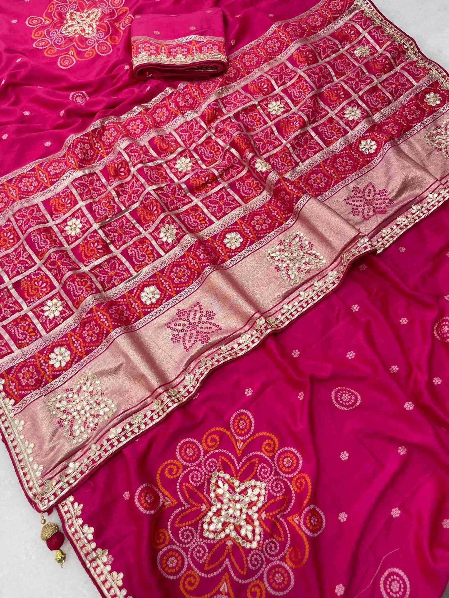 Gajji Silk Printed Saree