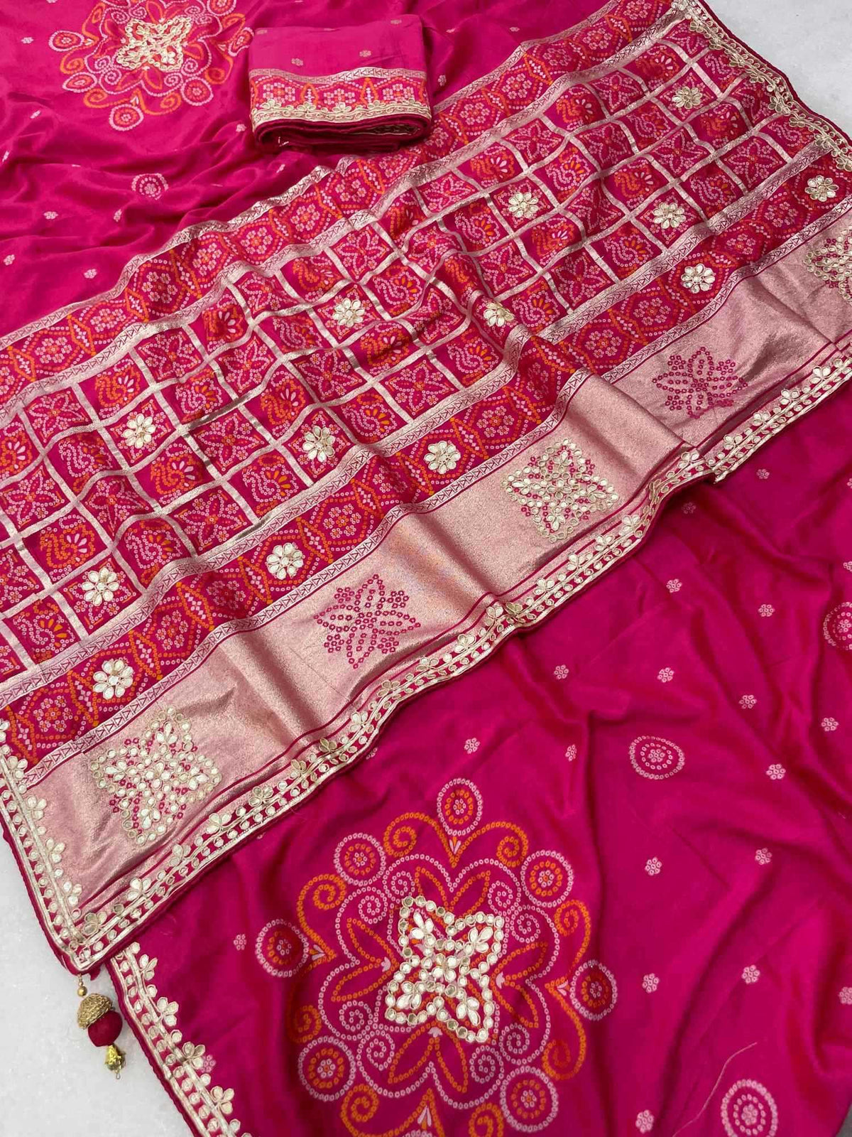 Gajji Silk Printed Saree