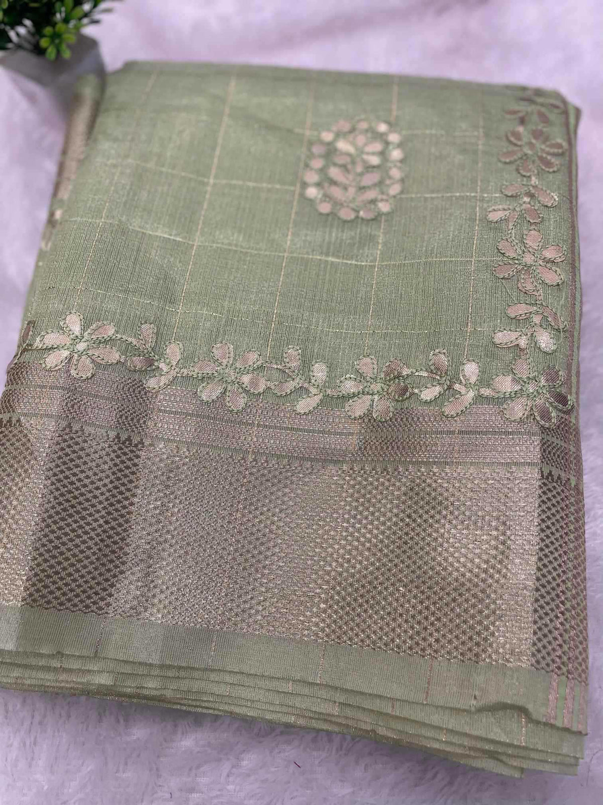 Kota Chex Designer Saree