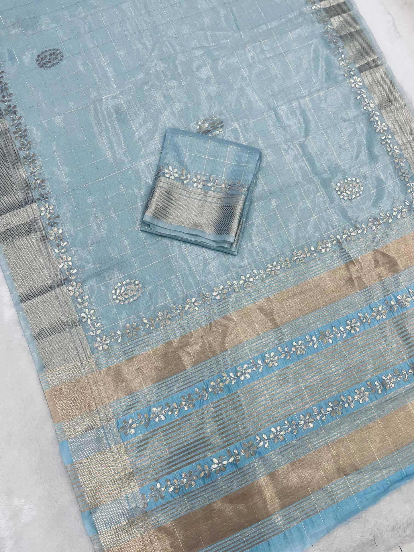 Kota Chex Designer Saree