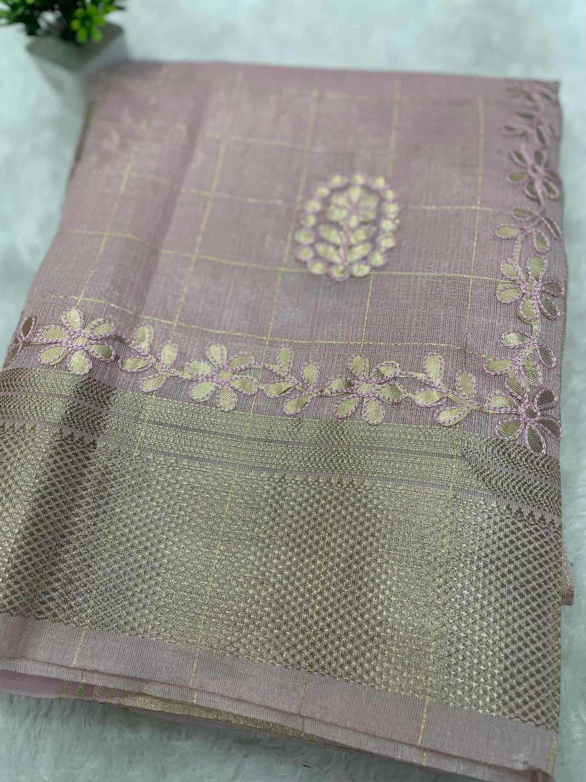 Kota Chex Designer Saree