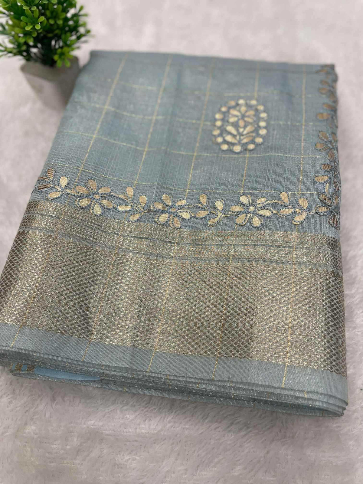 Kota Chex Designer Saree