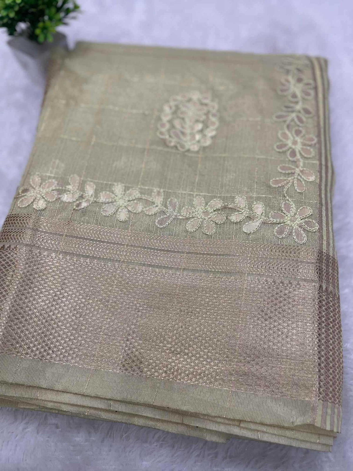 Kota Chex Designer Saree
