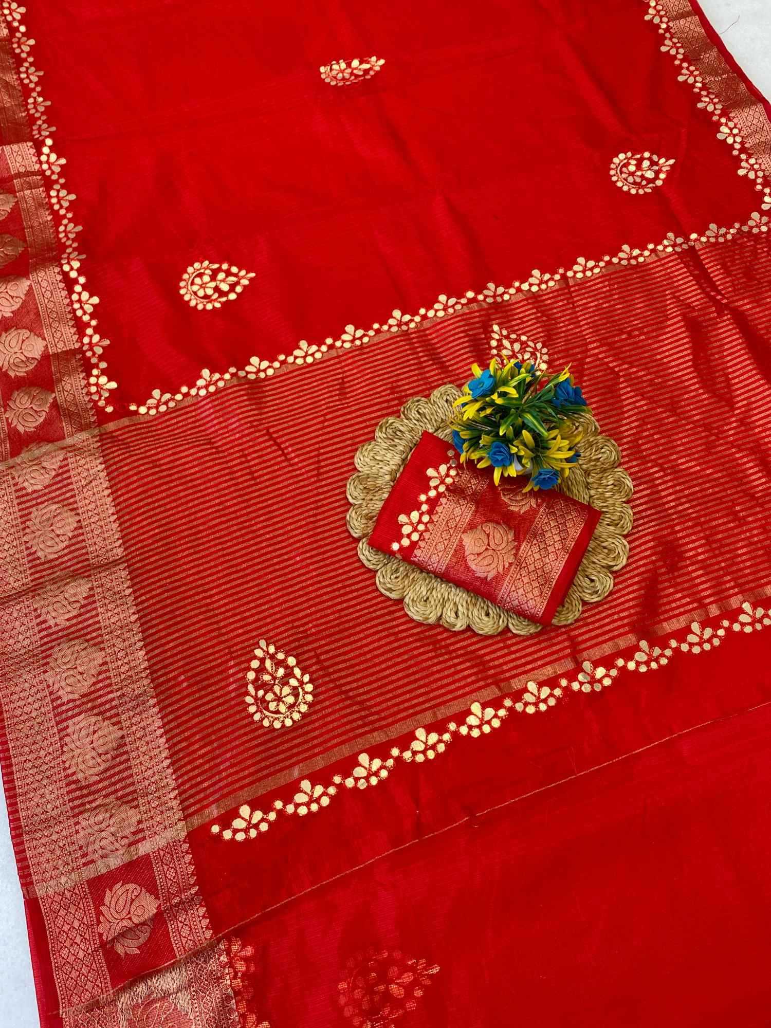 Cotton Zari Border Saree