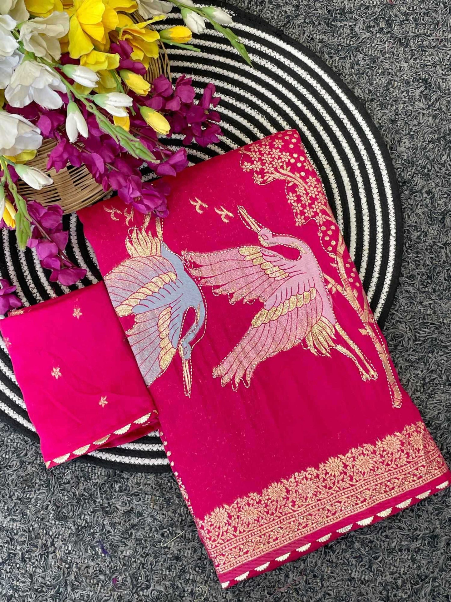 Pure Viscos Hand Work Saree