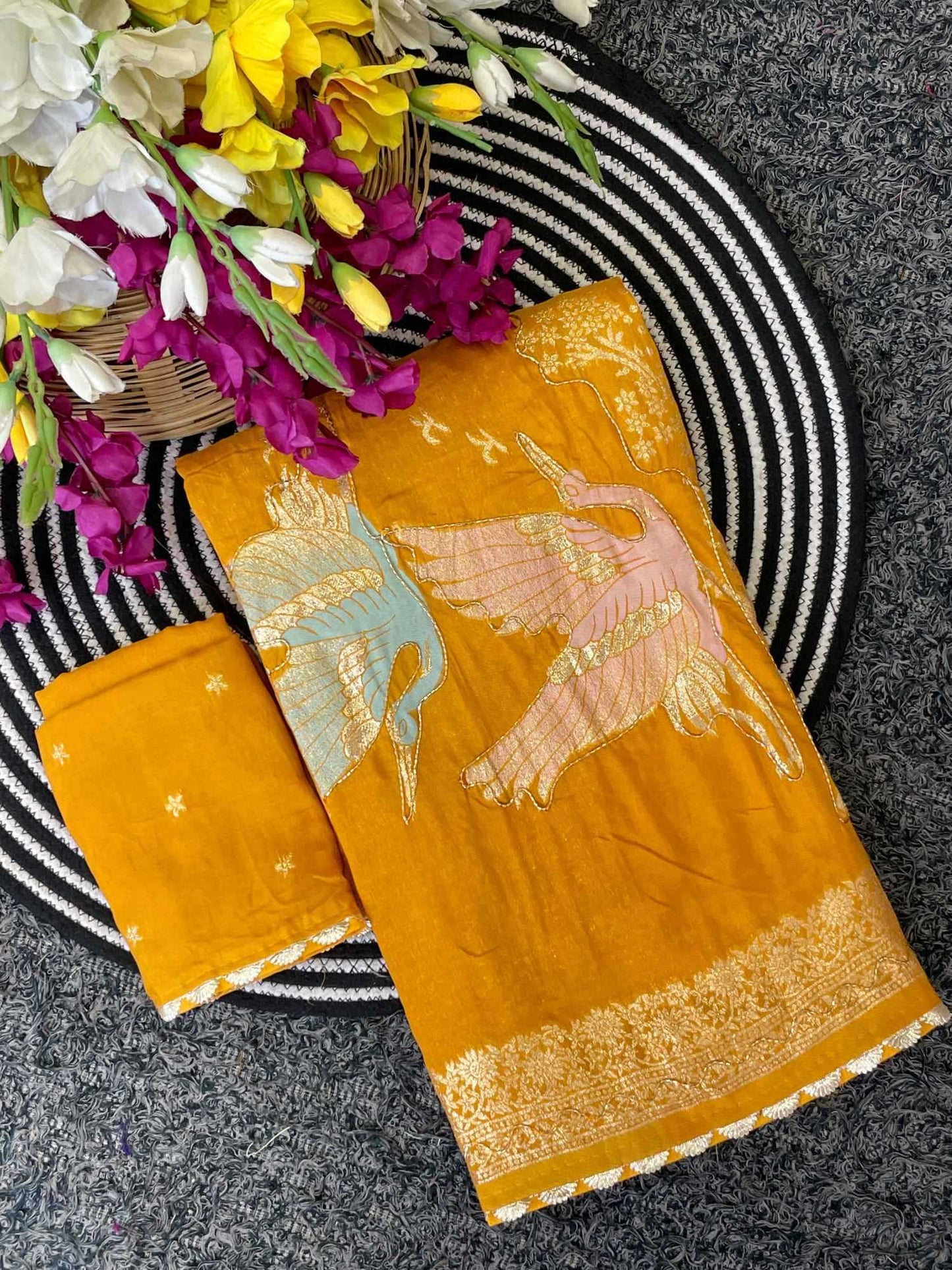 Pure Viscos Hand Work Saree