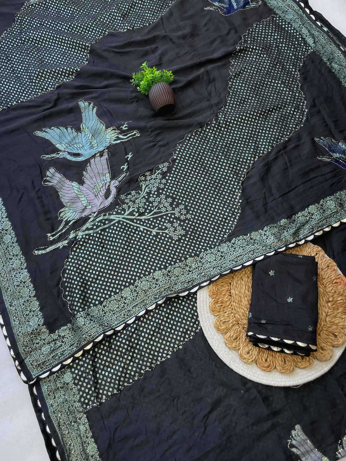 Pure Viscos Hand Work Saree