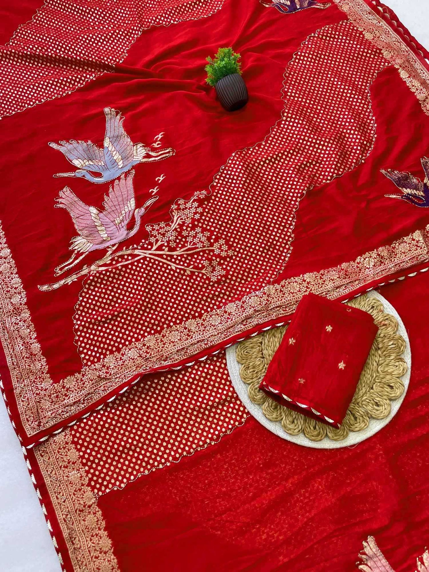 Pure Viscos Hand Work Saree