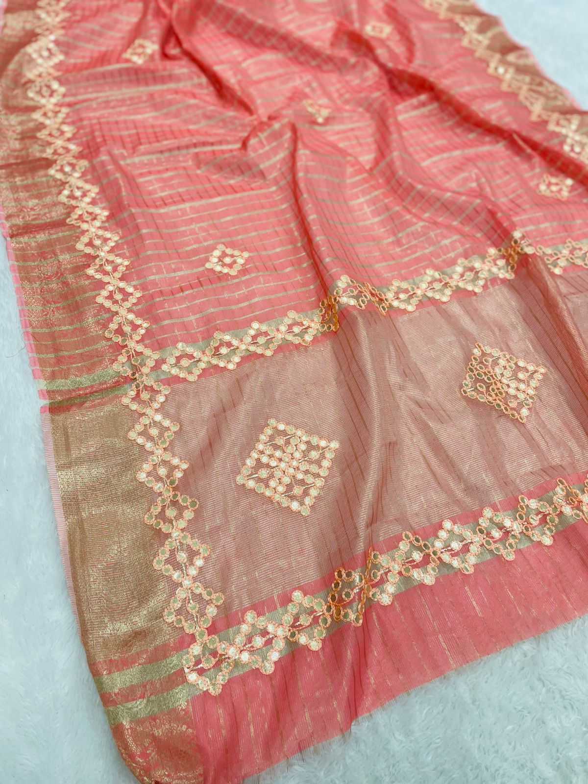 Cotton Zari Border Saree