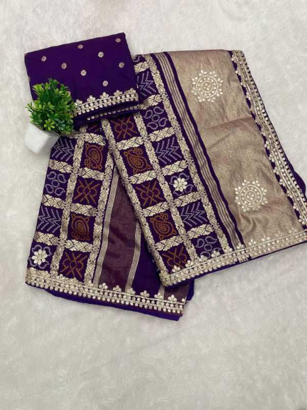 Gajji Silk Printed Saree