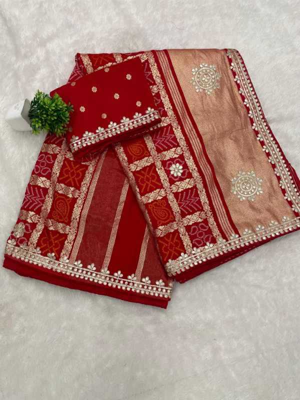 Gajji Silk Printed Saree
