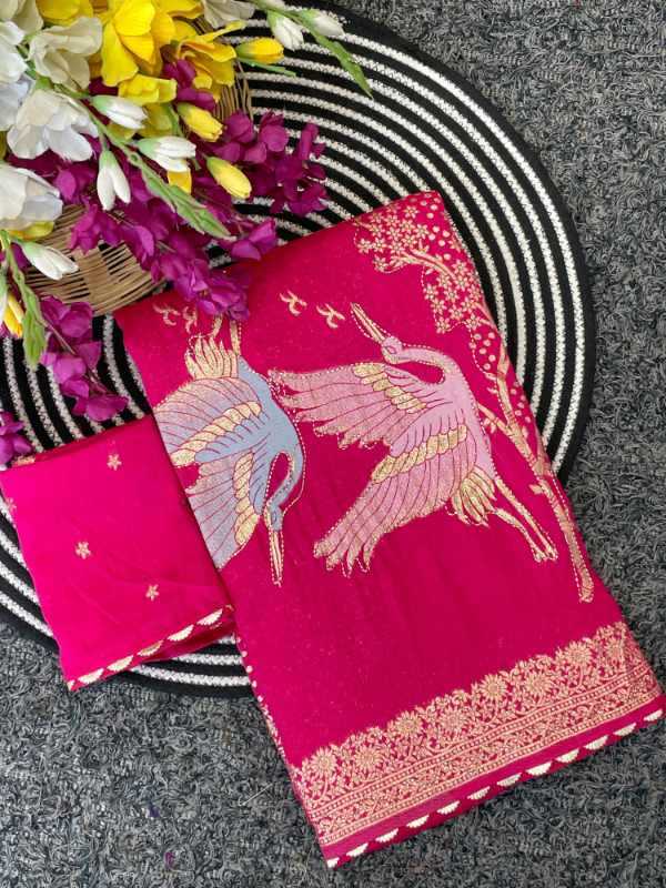 Pure Viscos Hand Work Saree
