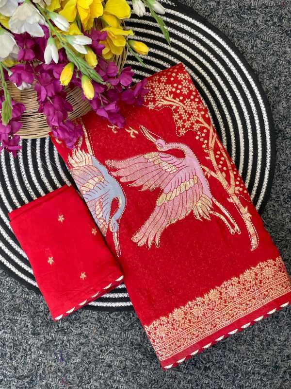 Pure Viscos Hand Work Saree