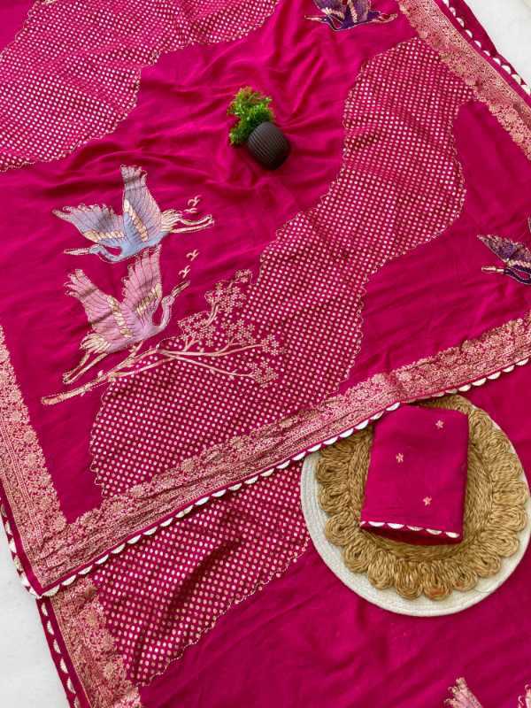 Pure Viscos Hand Work Saree