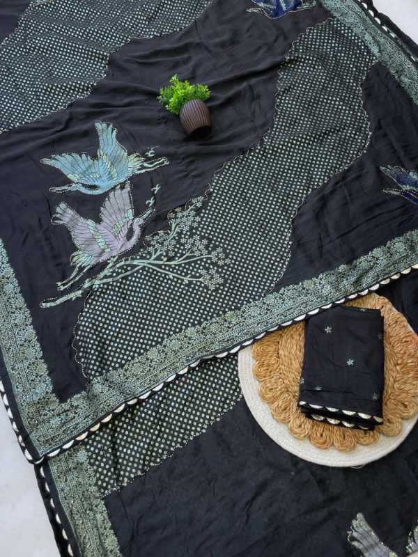 Pure Viscos Hand Work Saree