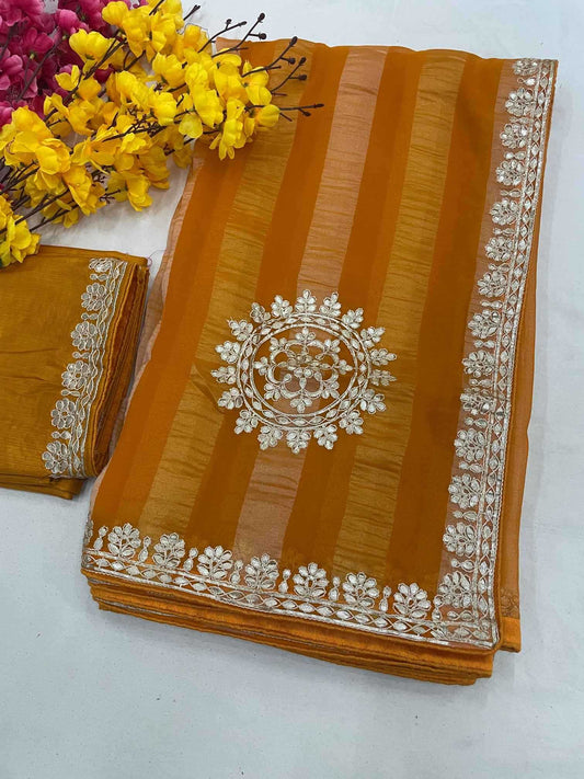 Soft Cursh Designer Saree