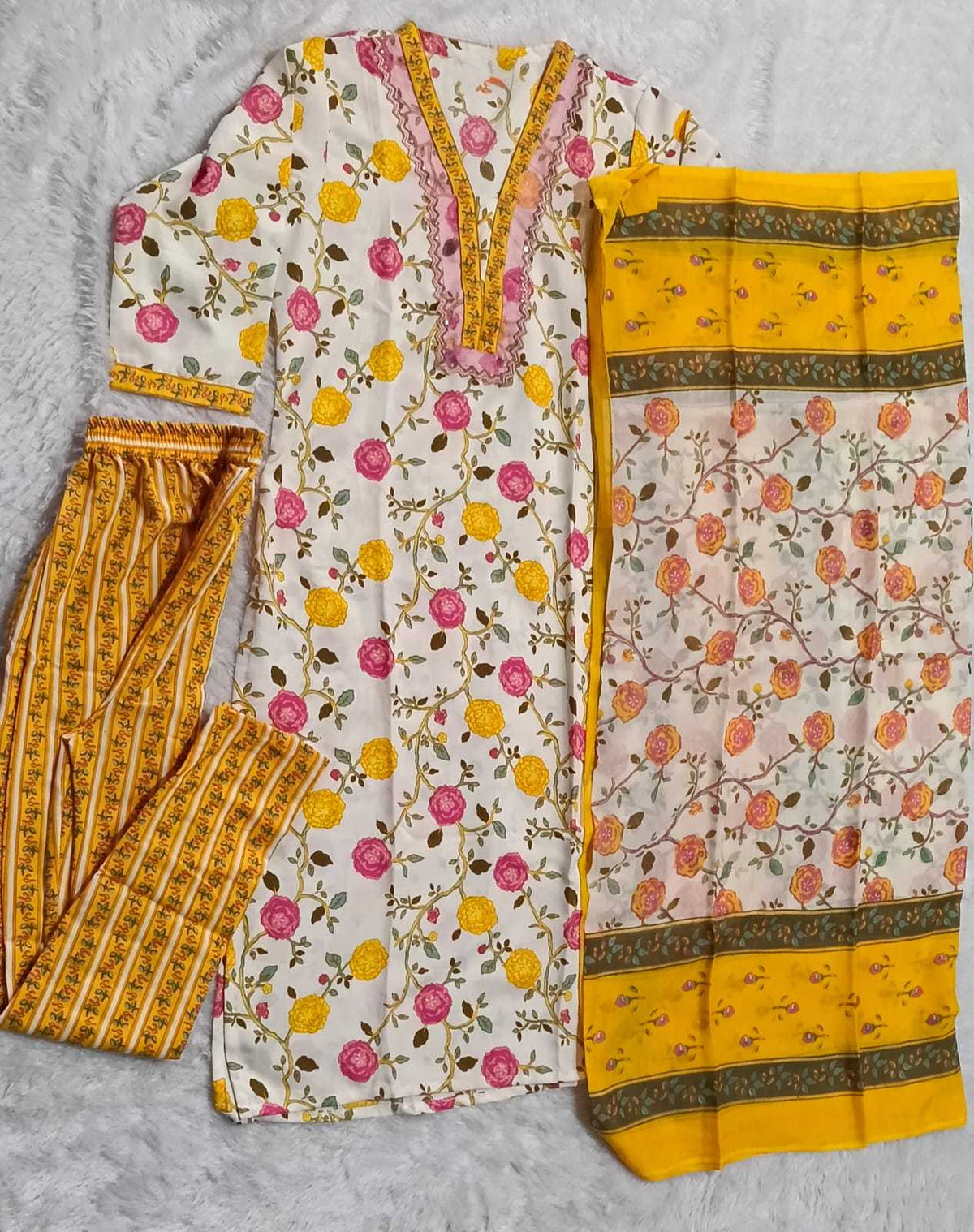 Cotton Designer Kurti in Yellow