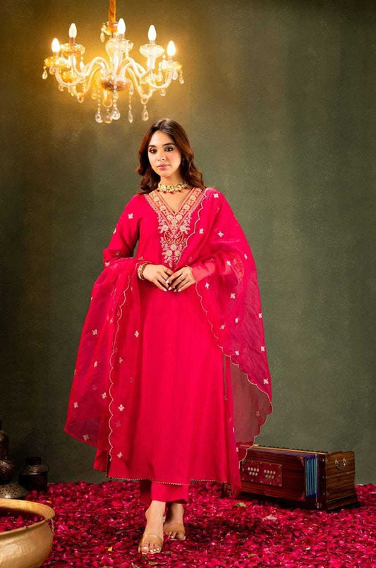 Viscose Chanderi Party Wear Kurti