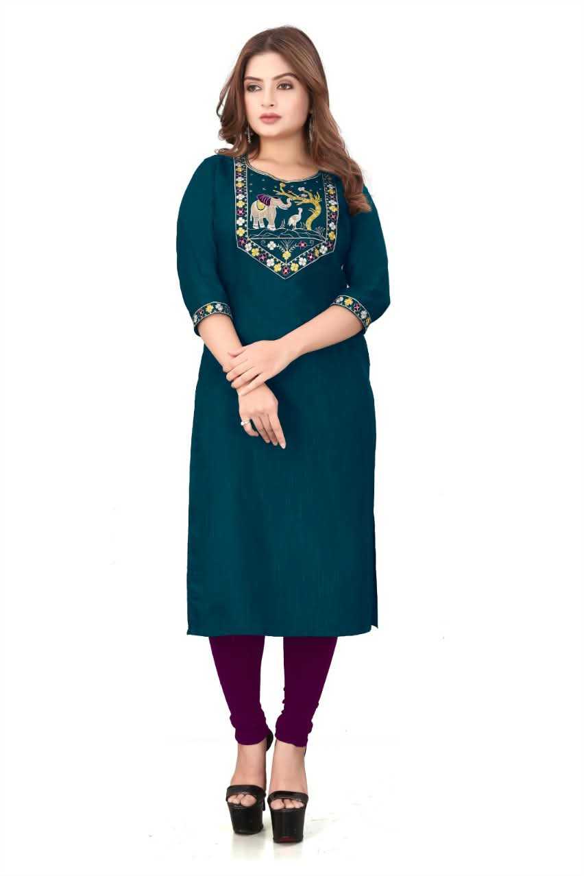 Cotton Designer Kurti in Light Green