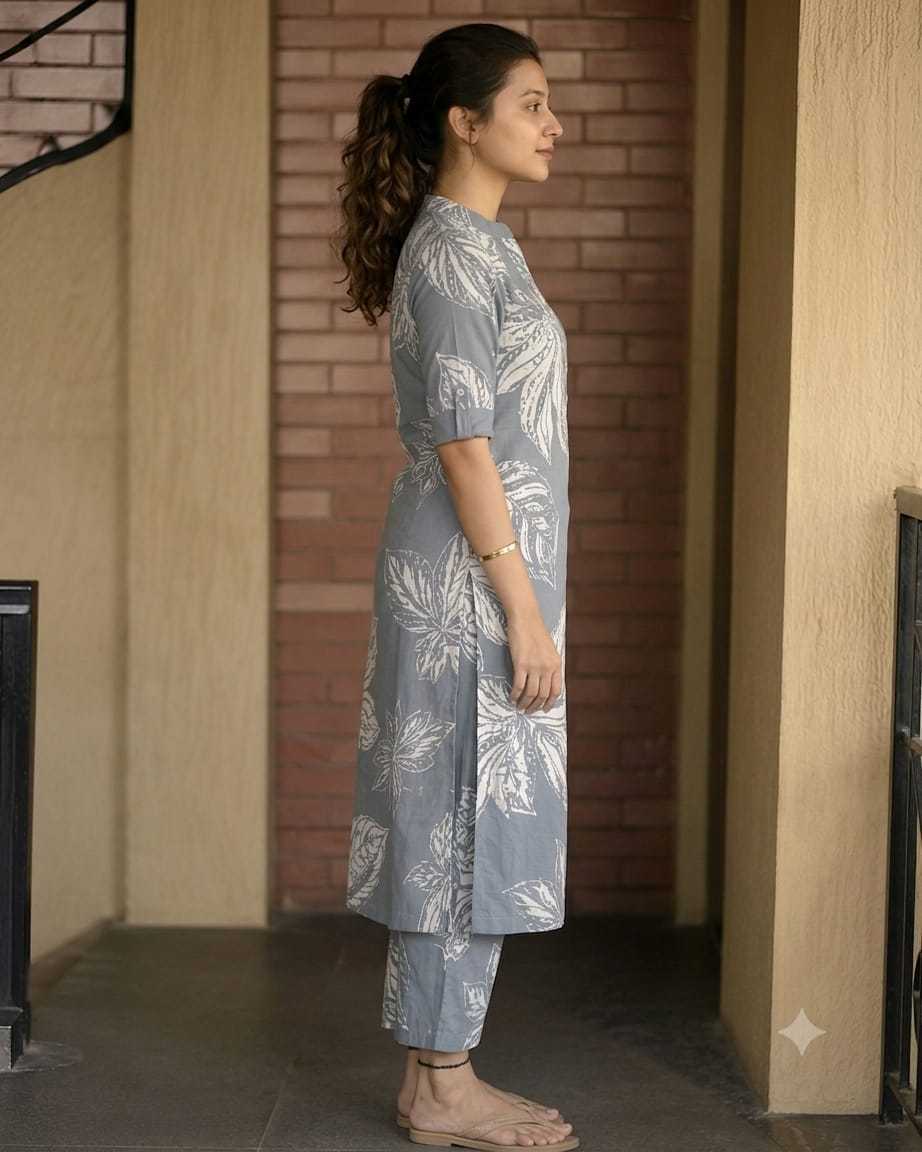 Crepe Party Wear Kurti in Gray