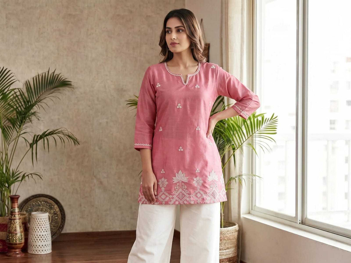 Anasuya Rayon Designer Kurti