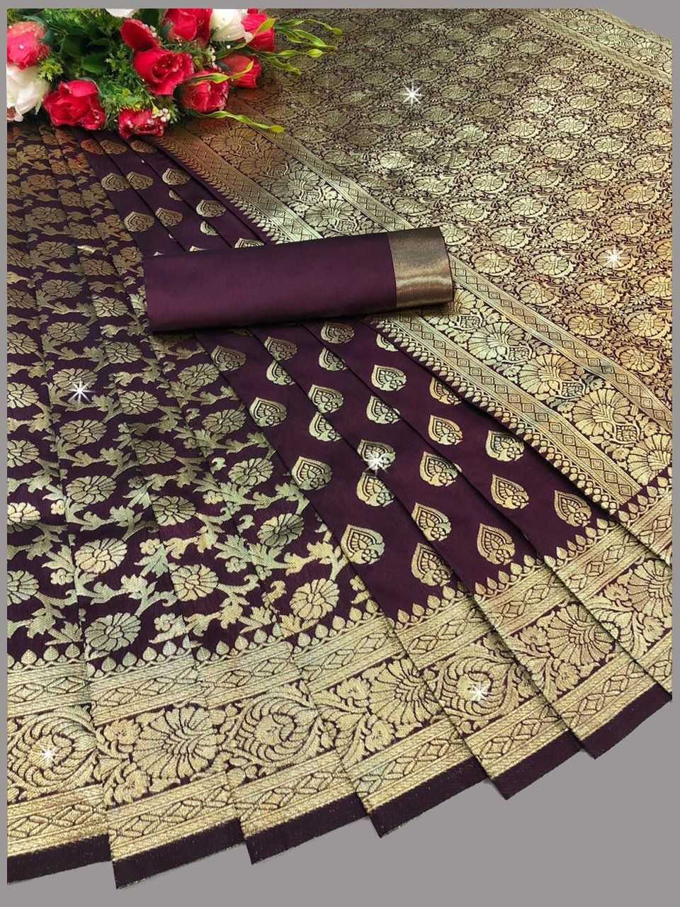 Charushila Banarasi Soft Silk Saree