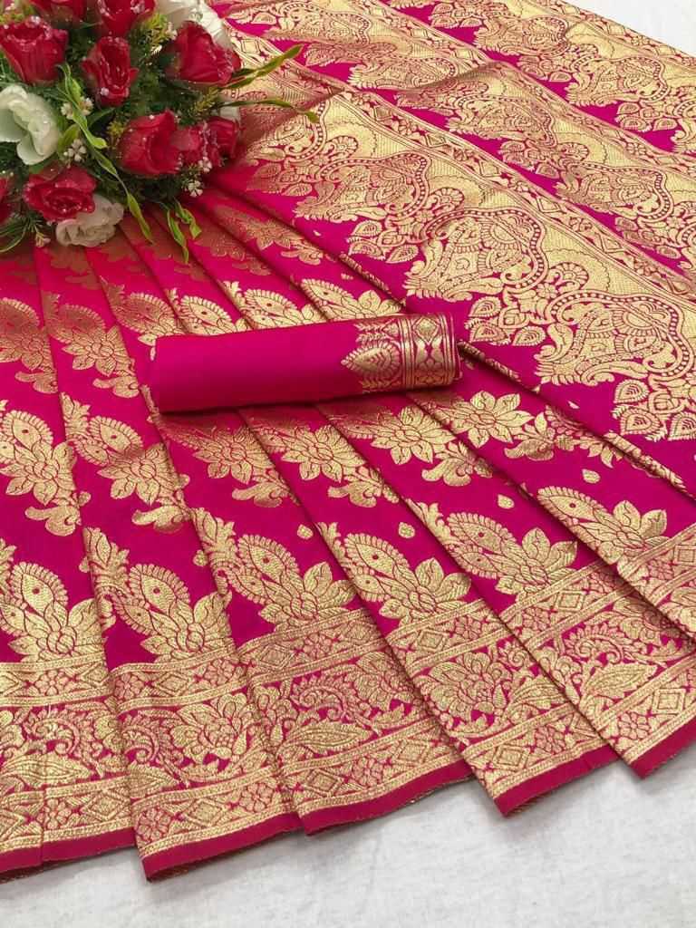 Charushila Banarasi Soft Silk Saree
