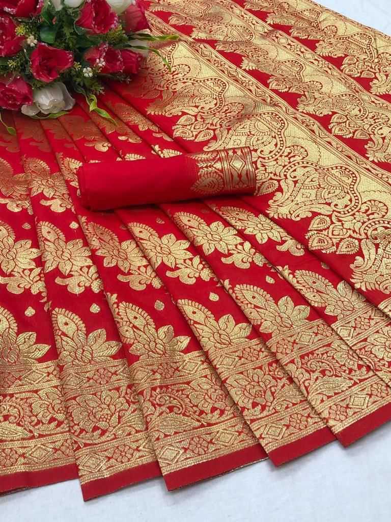Charushila Banarasi Soft Silk Saree