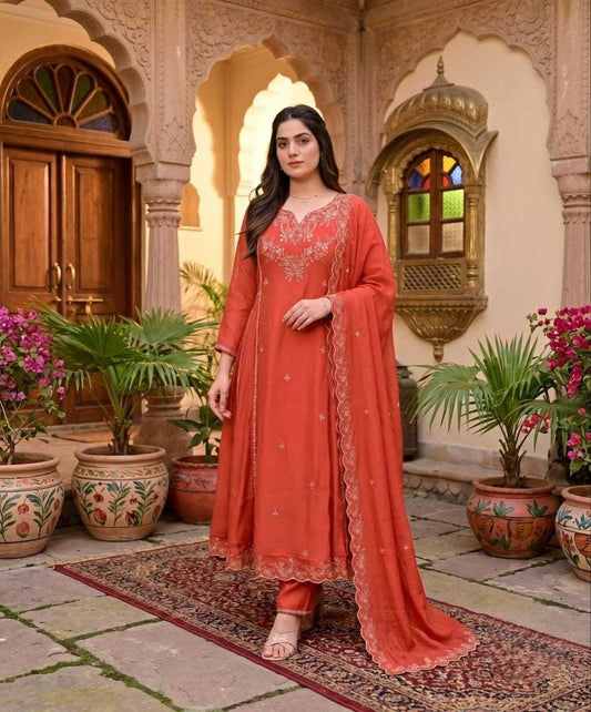 Darshika Heavy Roman Silk Ladies Kurti