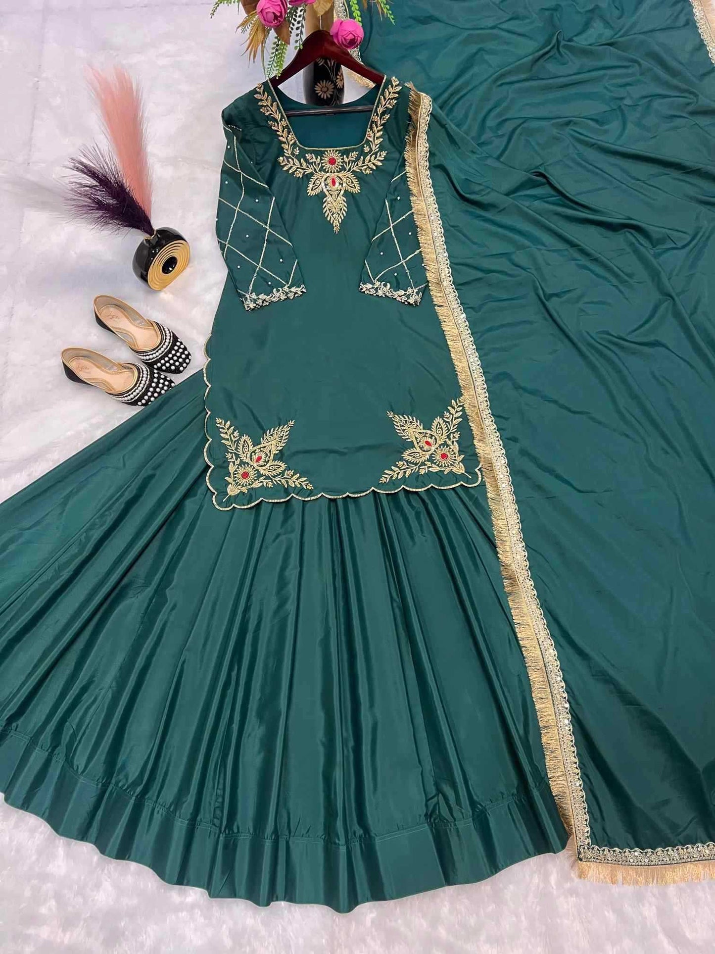 Crepe Silk Ladies Suit