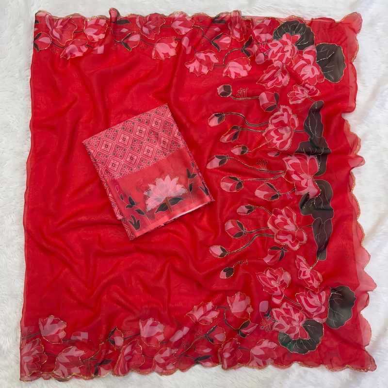 Tabby Silk Printed Saree