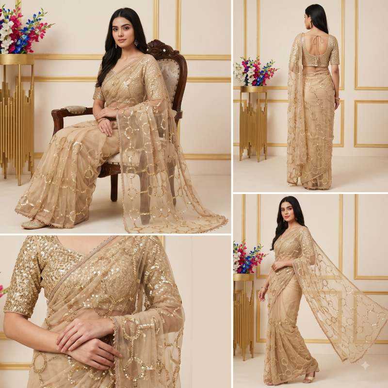 Bindya Soft Net Designer Saree