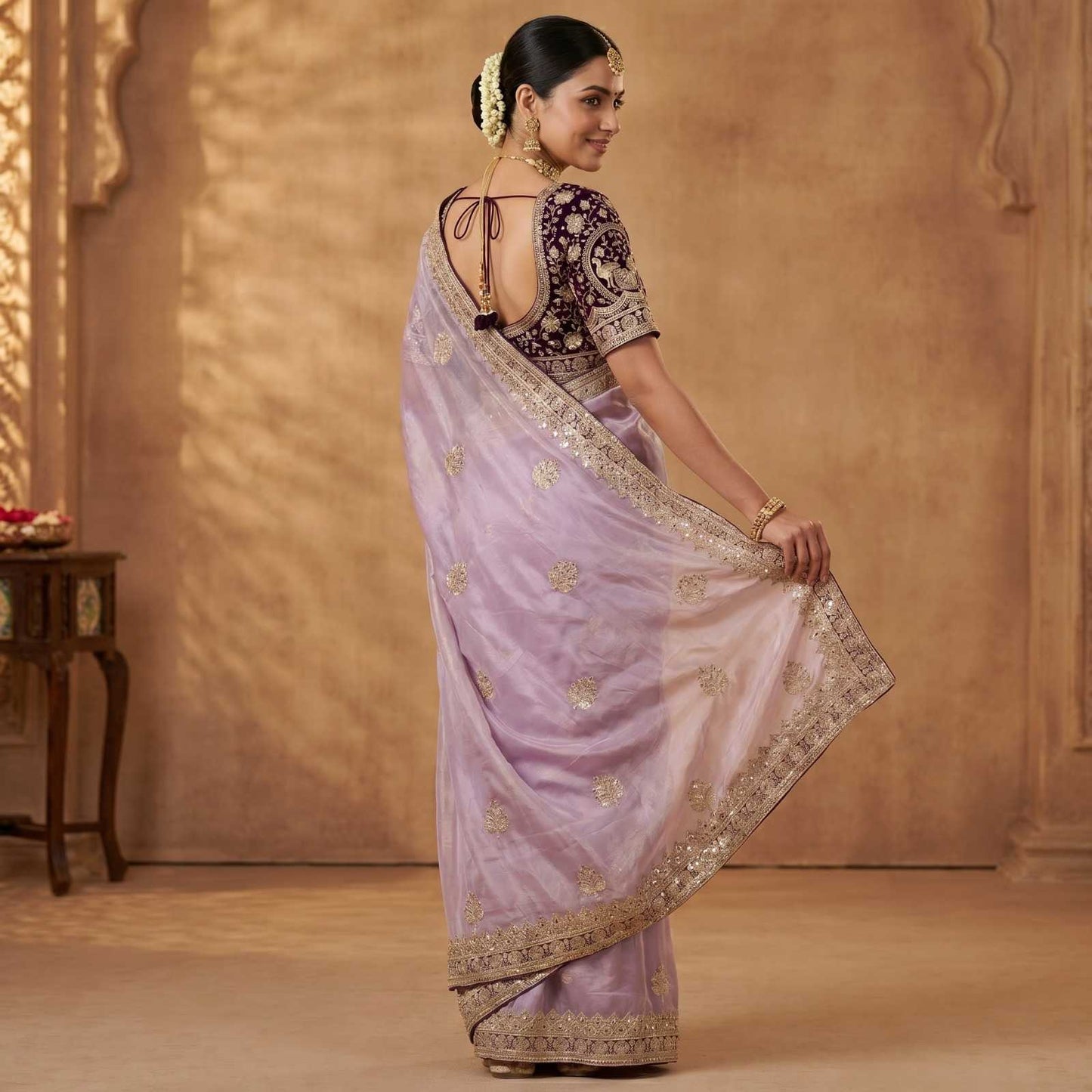 Satin Designer Saree