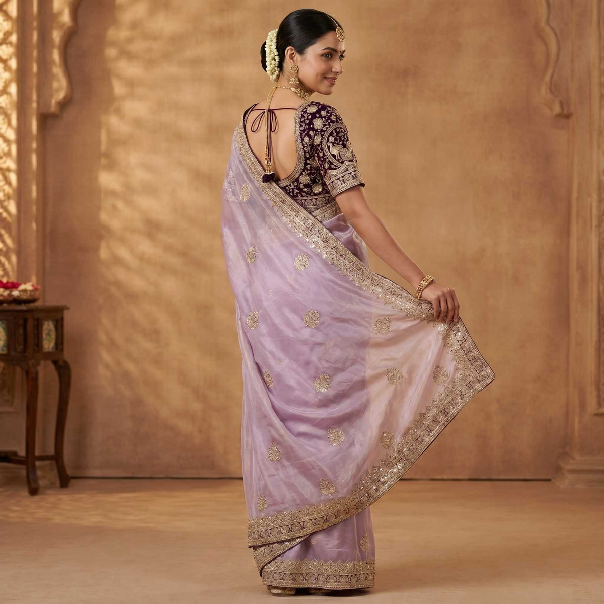 Satin Designer Saree