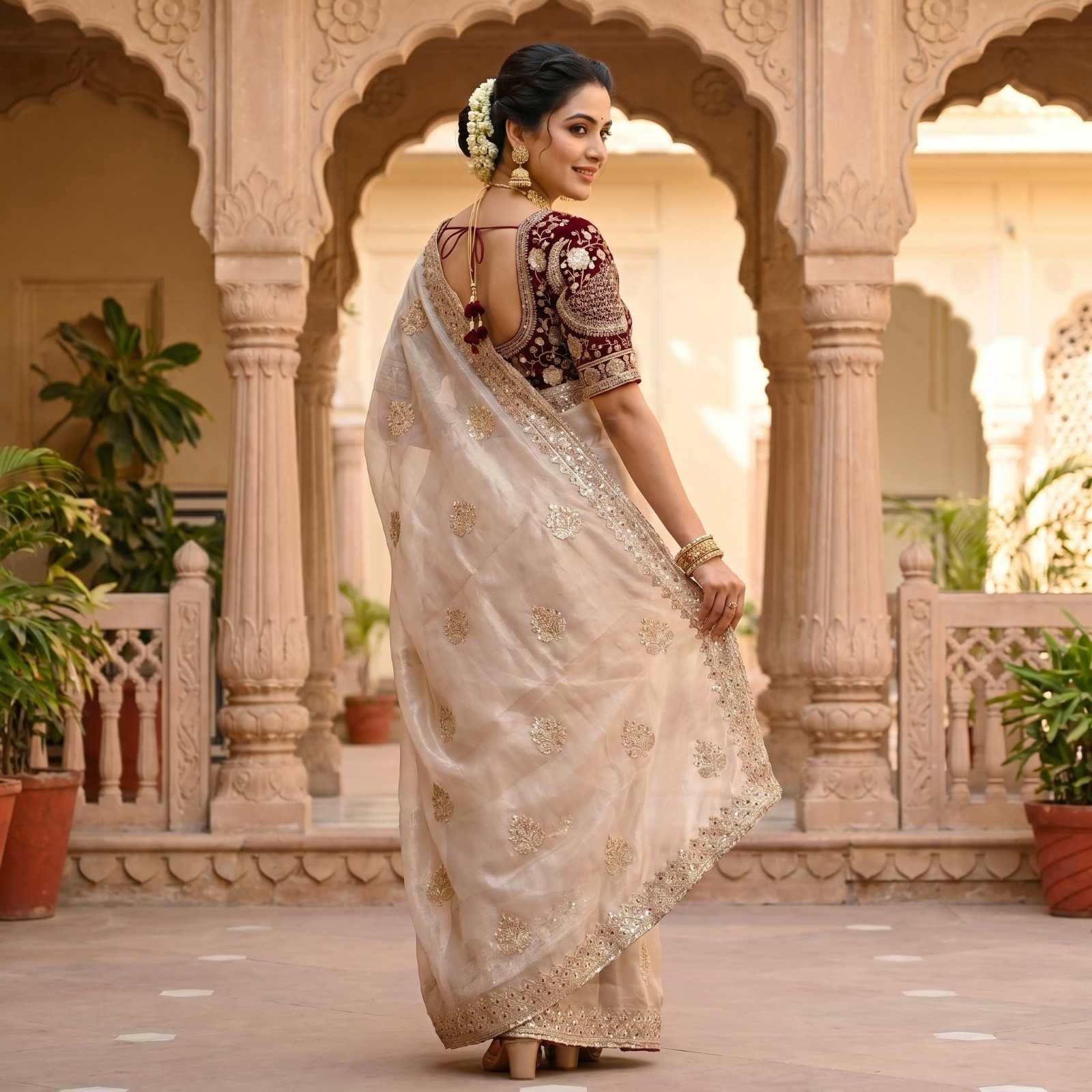 Satin Designer Saree