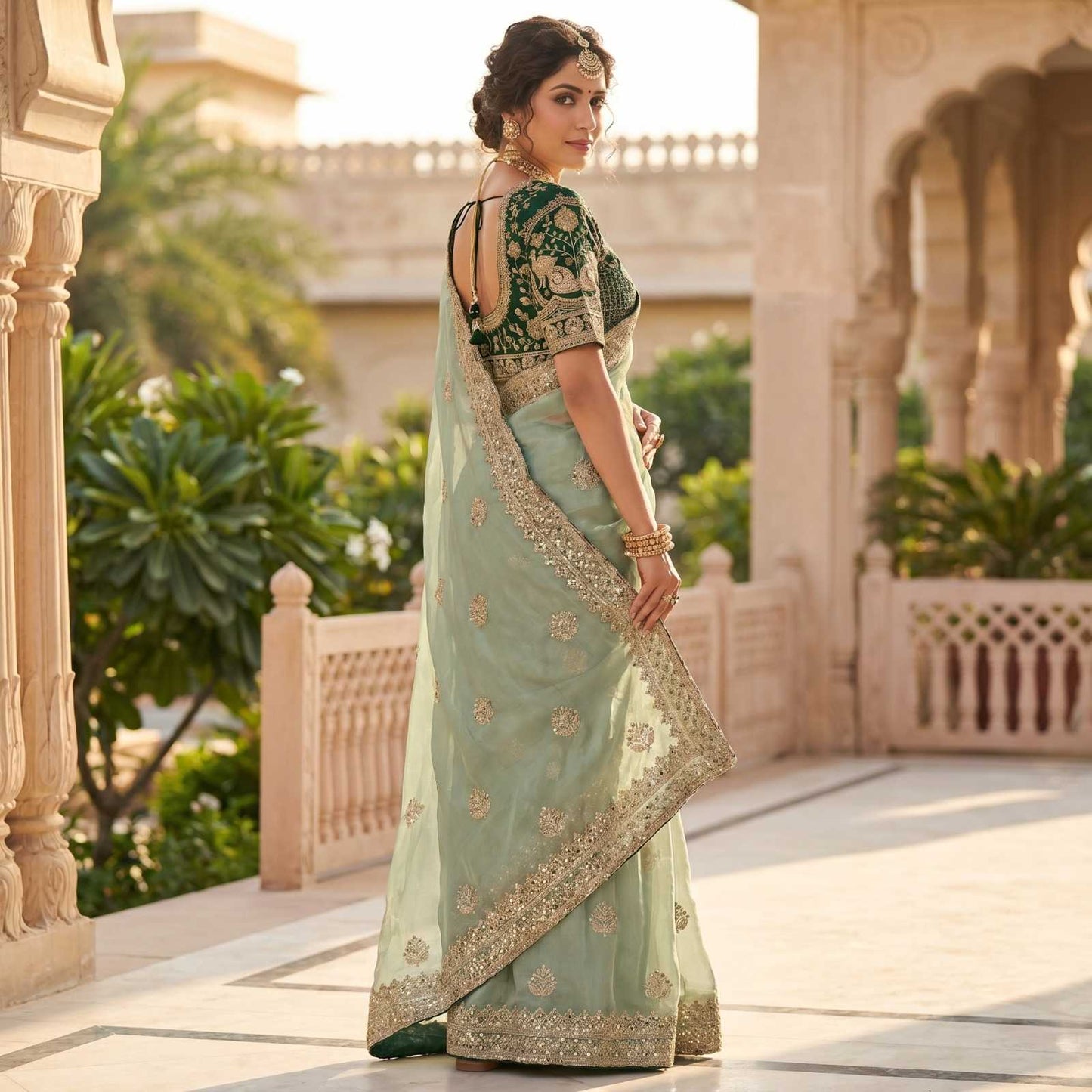 Satin Designer Saree