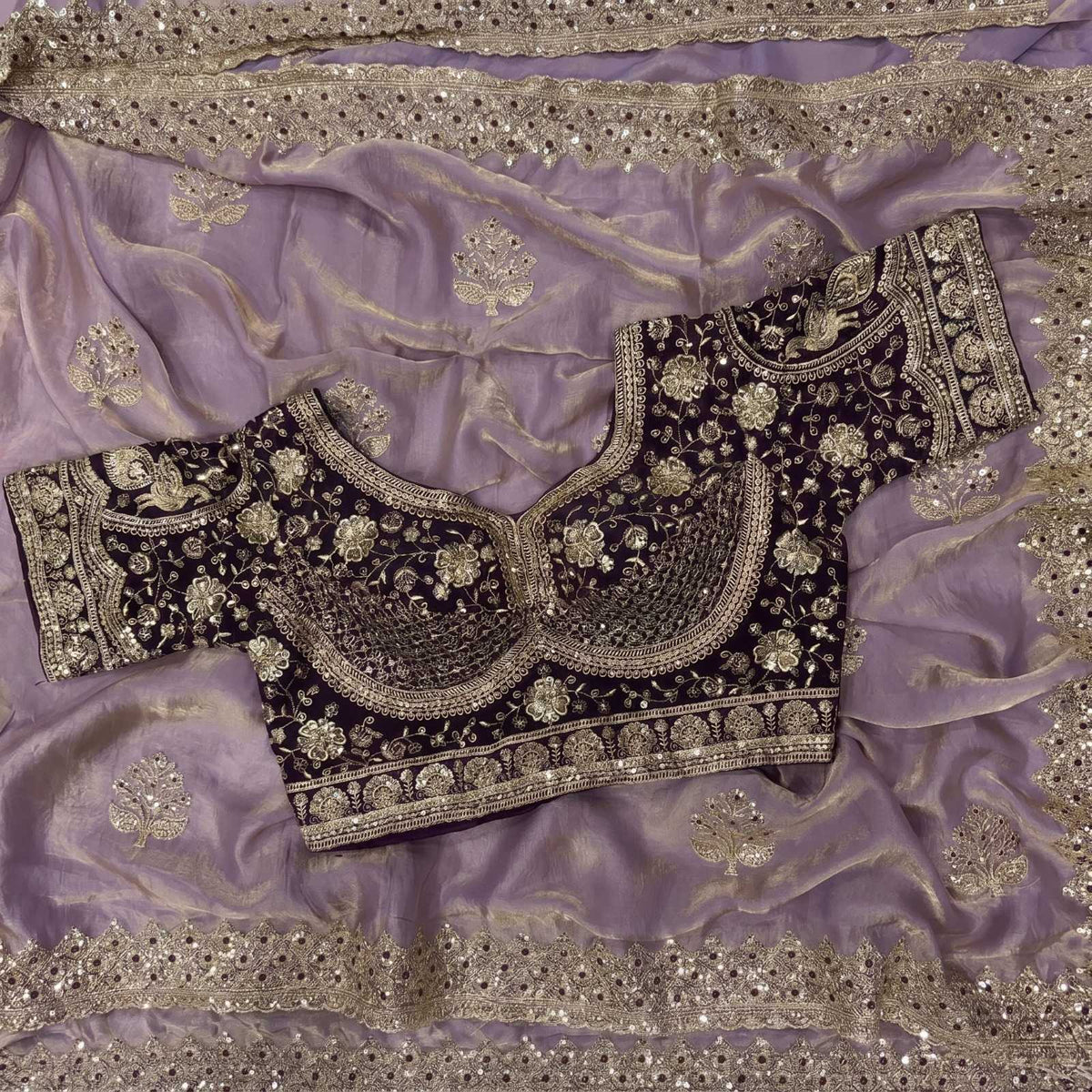 Satin Designer Saree