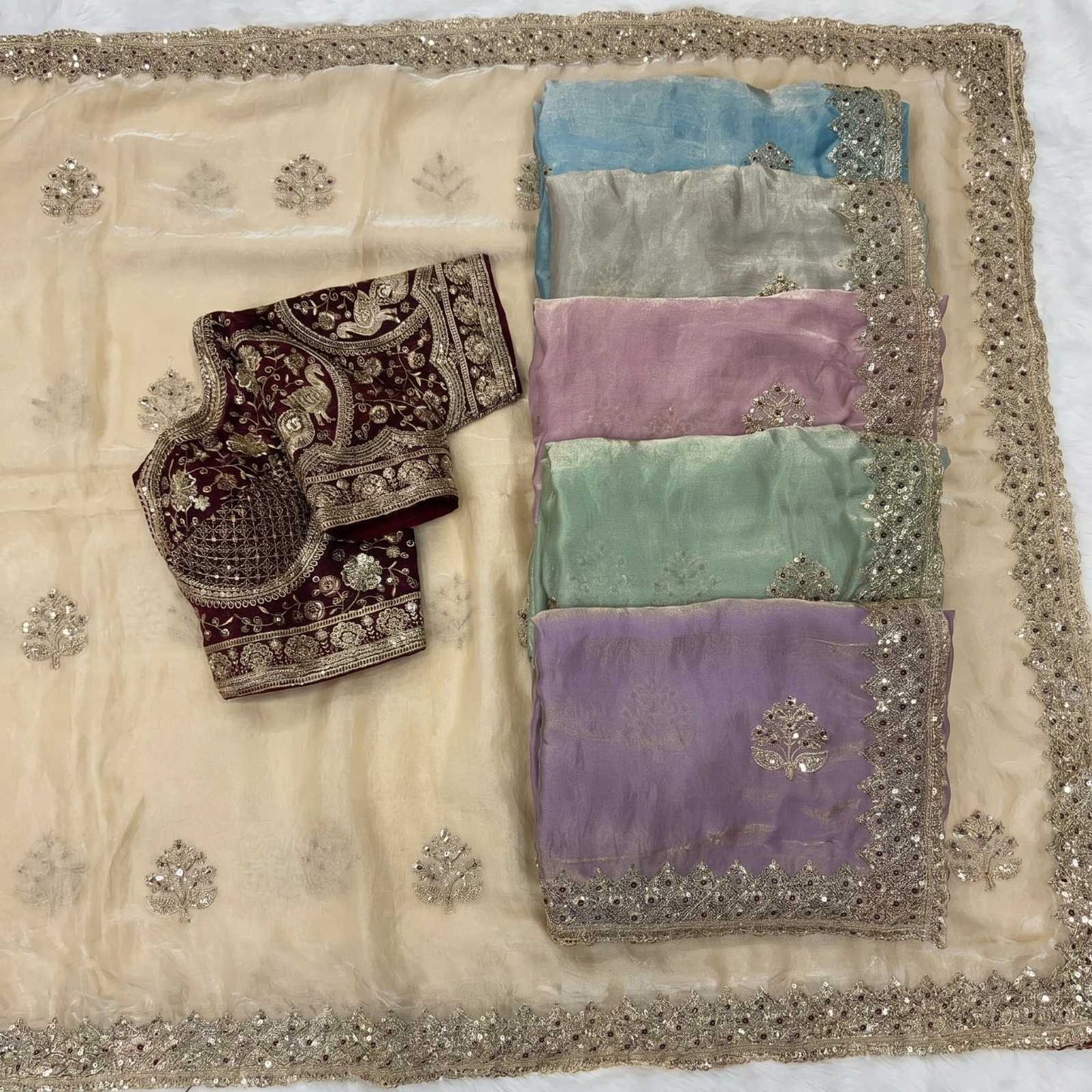 Satin Designer Saree