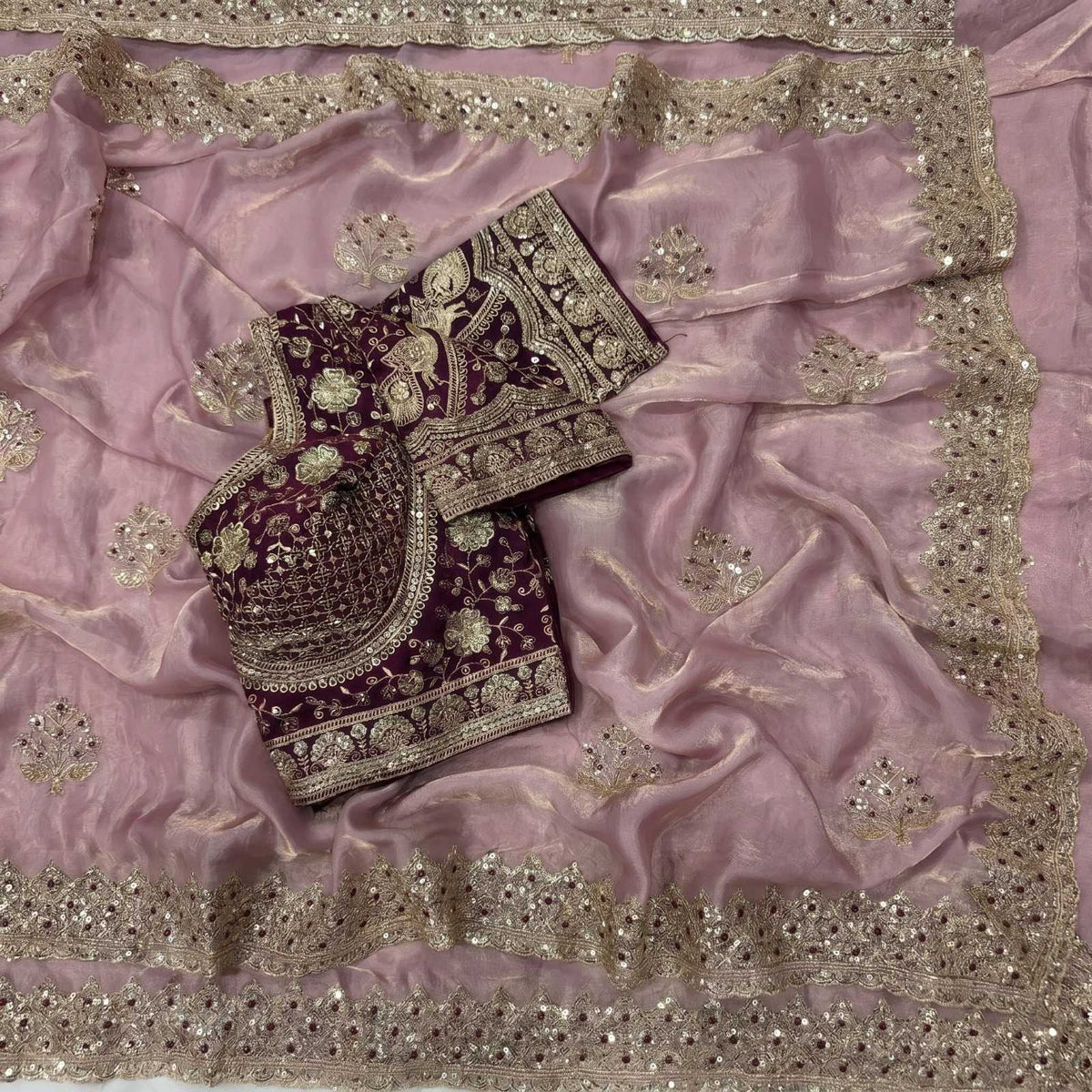 Satin Designer Saree