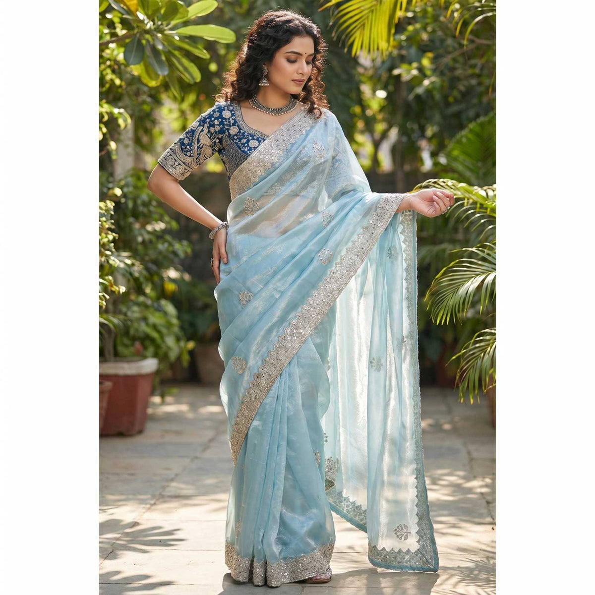 Satin Designer Saree