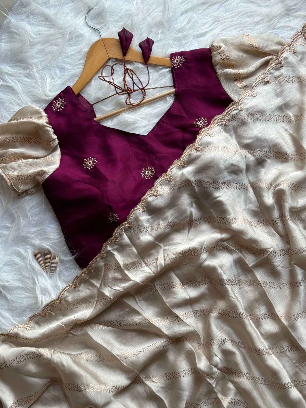 Charli Chiffon Leheriya Saree
