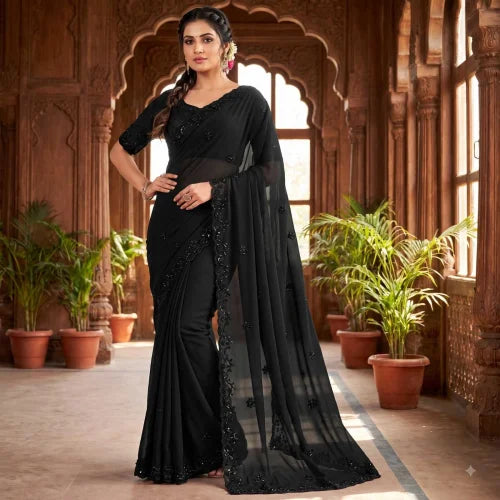 Daya Georgette Fancy Saree