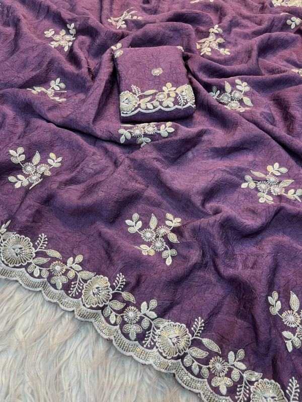 Ena Crush Silk Designer Saree