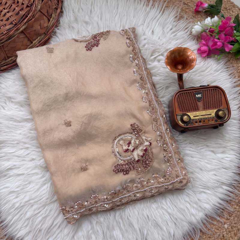 Hathi Satin Silk Traditional Saree